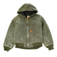 Vintage 1990s Carhartt Hooded Distressed Work Jacket Youth Large from propervintagecanada
