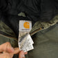 Vintage 1990s Carhartt Hooded Distressed Work Jacket Youth Large from propervintagecanada
