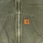 Vintage 1990s Carhartt Hooded Distressed Work Jacket Youth Large from propervintagecanada