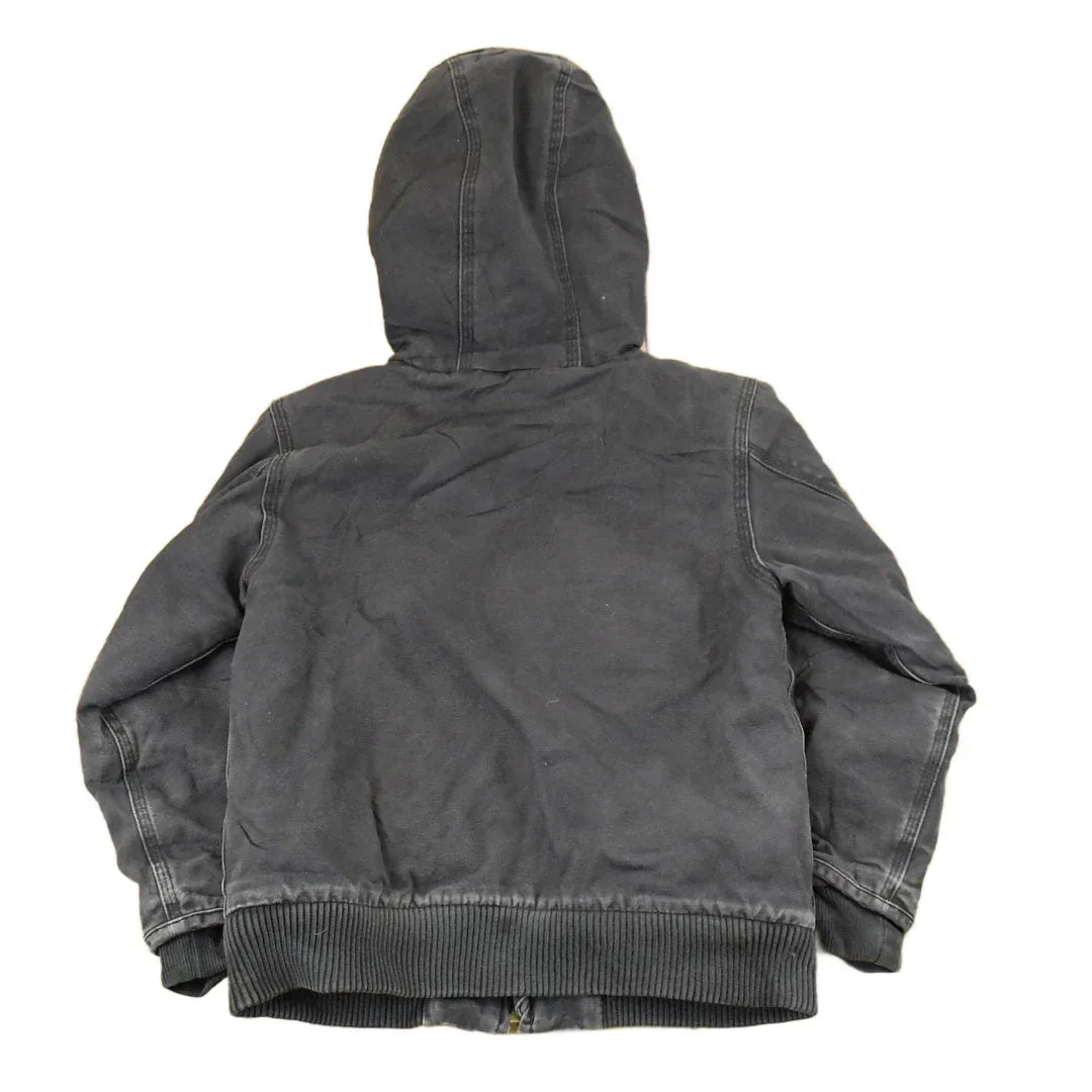 Vintage 1990s Carhartt Hooded Distressed Work Jacket Youth XS from propervintagecanada