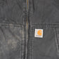 Vintage 1990s Carhartt Hooded Distressed Work Jacket Youth XS from propervintagecanada