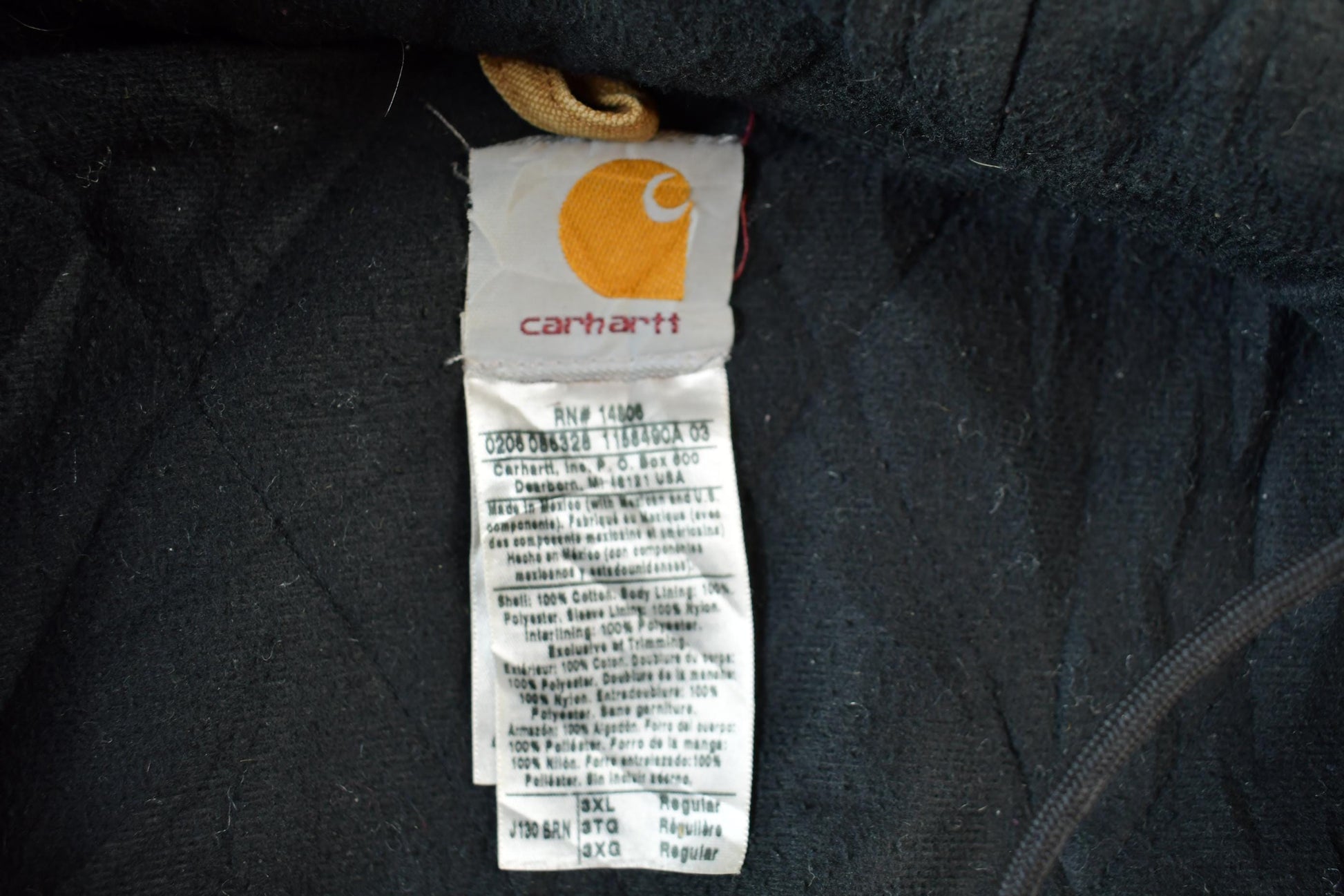 Vintage 1990s Carhartt Hooded Jacket Men's 3XL