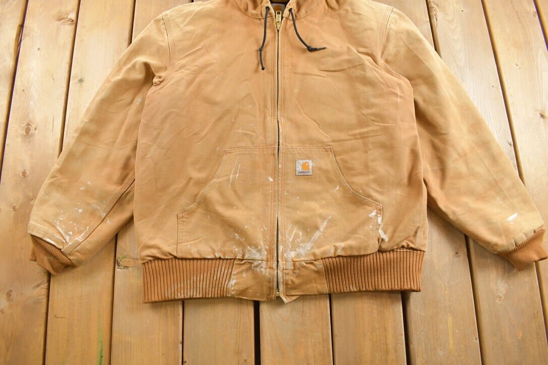 Vintage 1990s Carhartt Hooded Jacket Men's Medium from propervintagecanada