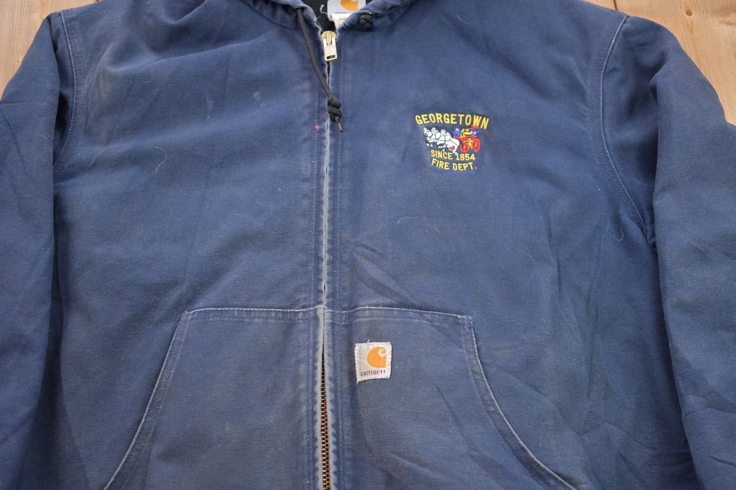 Vintage 1990s Carhartt Hooded Jacket Men's XL from propervintagecanada
