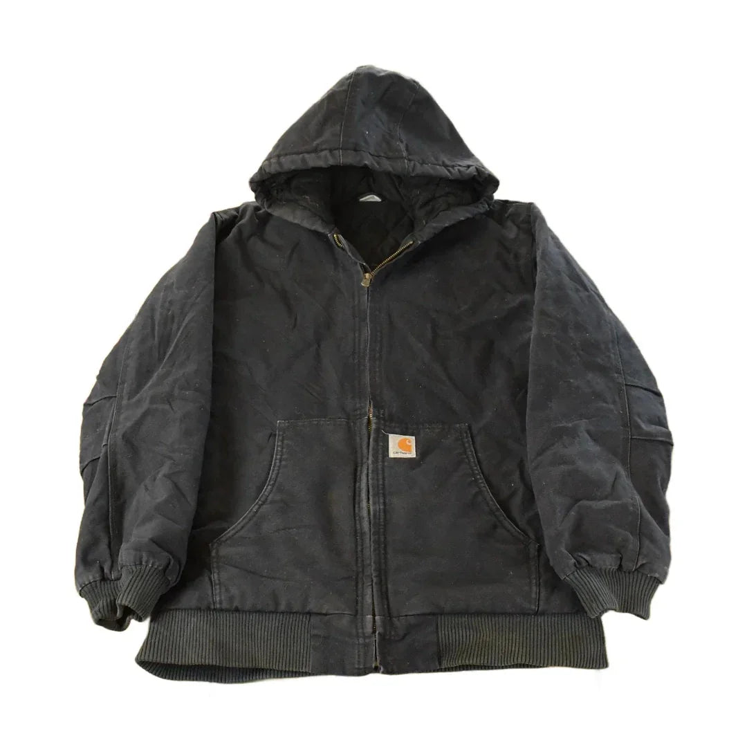 Vintage 1990s Carhartt Hooded Jacket Youth XL Men's XL from propervintagecanada