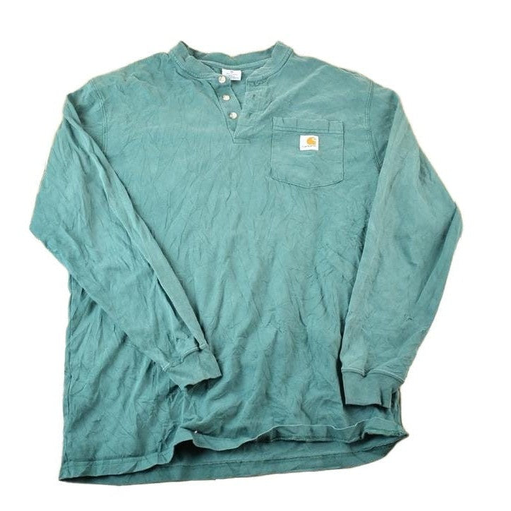Vintage 1990s Carhartt Long Sleeve Workwear Souvenir Single Stitch T-Shirt Made In USA Men's Medium from propervintagecanada