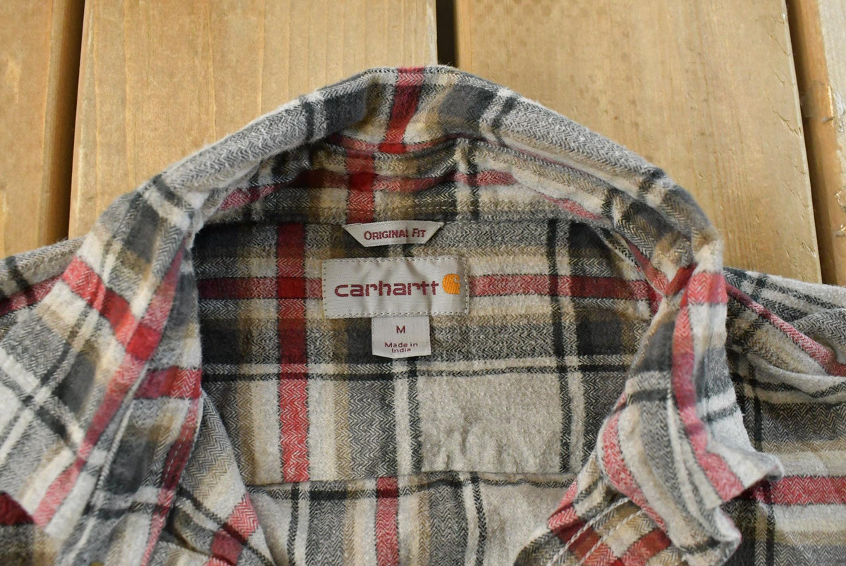 Vintage 1990s Carhartt Plaid Button Up Flannel Shirt Men's M from propervintagecanada