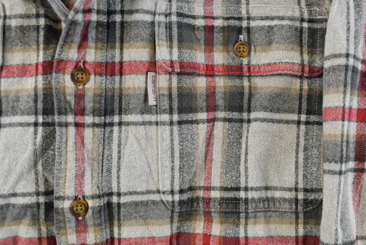 Vintage 1990s Carhartt Plaid Button Up Flannel Shirt Men's M from propervintagecanada