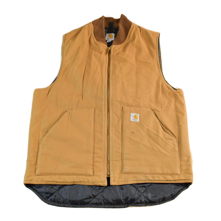 Vintage 1990s Carhartt Quilt Lined Jacket Vest Mens Large from propervintagecanada
