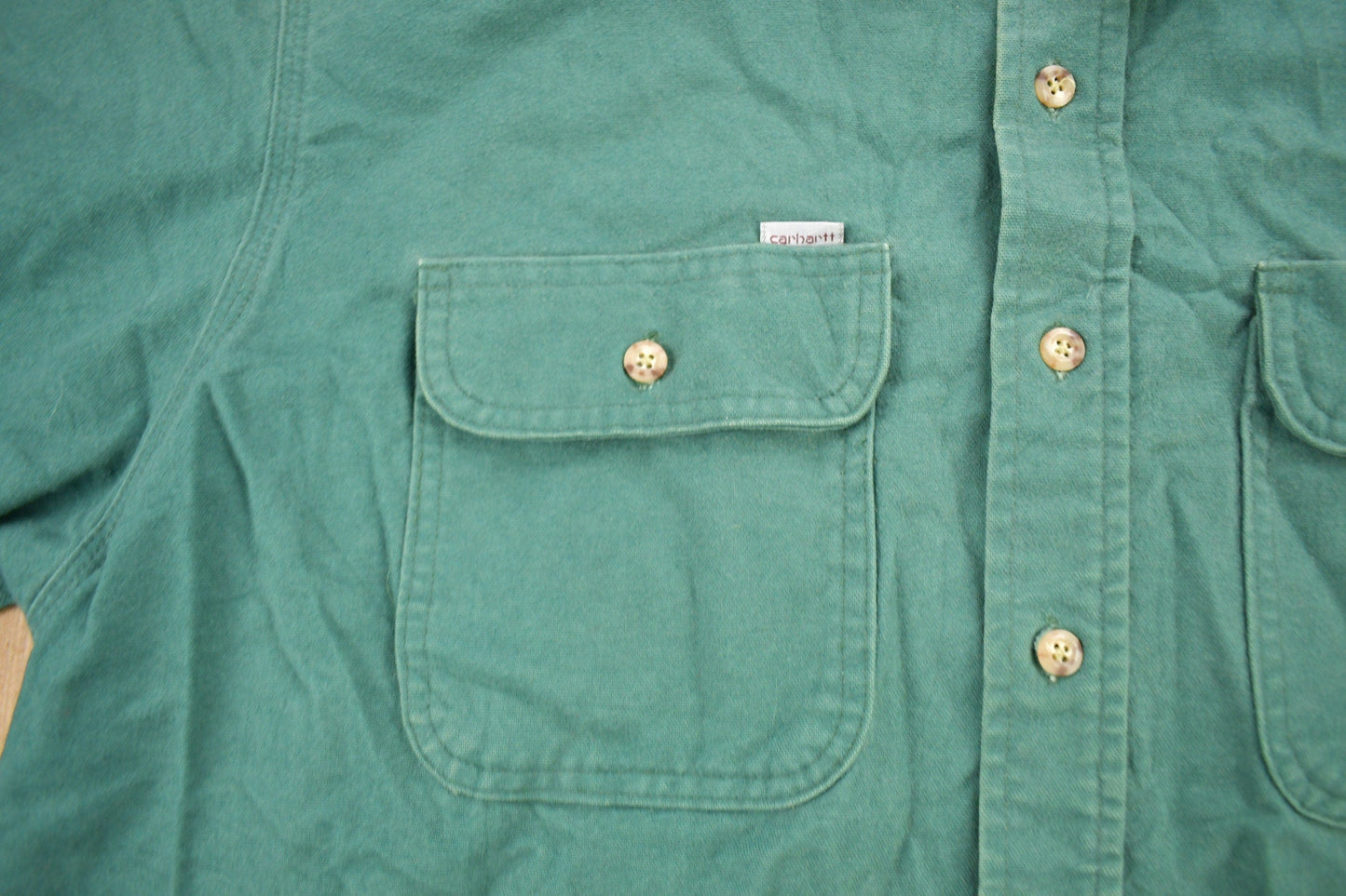 Vintage 1990s Carhartt Rugged Outdoor Wear Button Up Shirt Men's 2XL from propervintagecanada