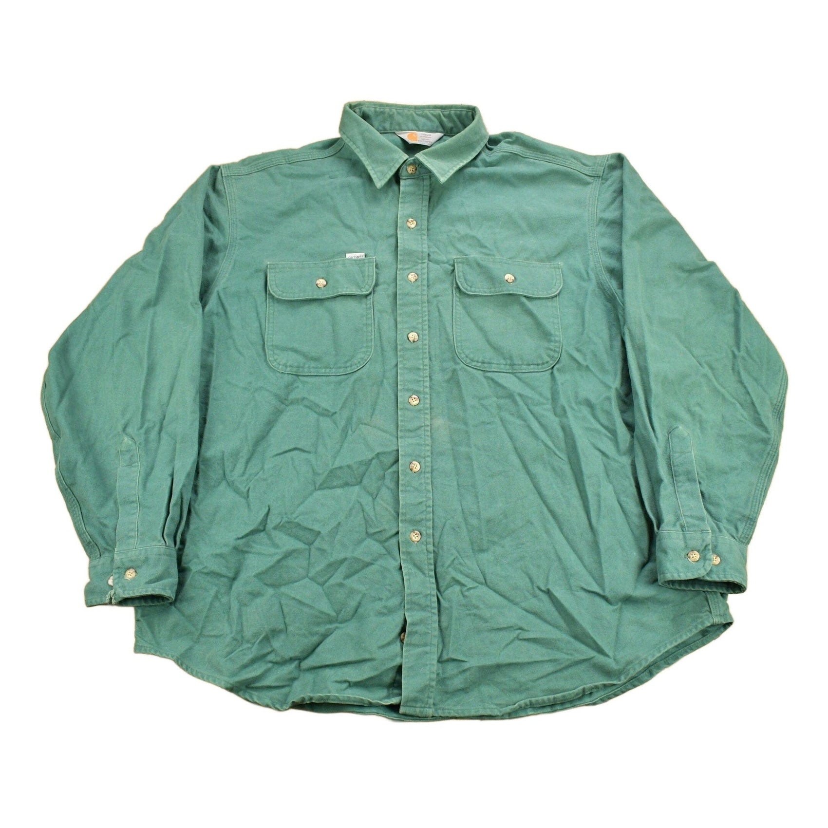 Vintage 1990s Carhartt Rugged Outdoor Wear Button Up Shirt Men's 2XL from propervintagecanada