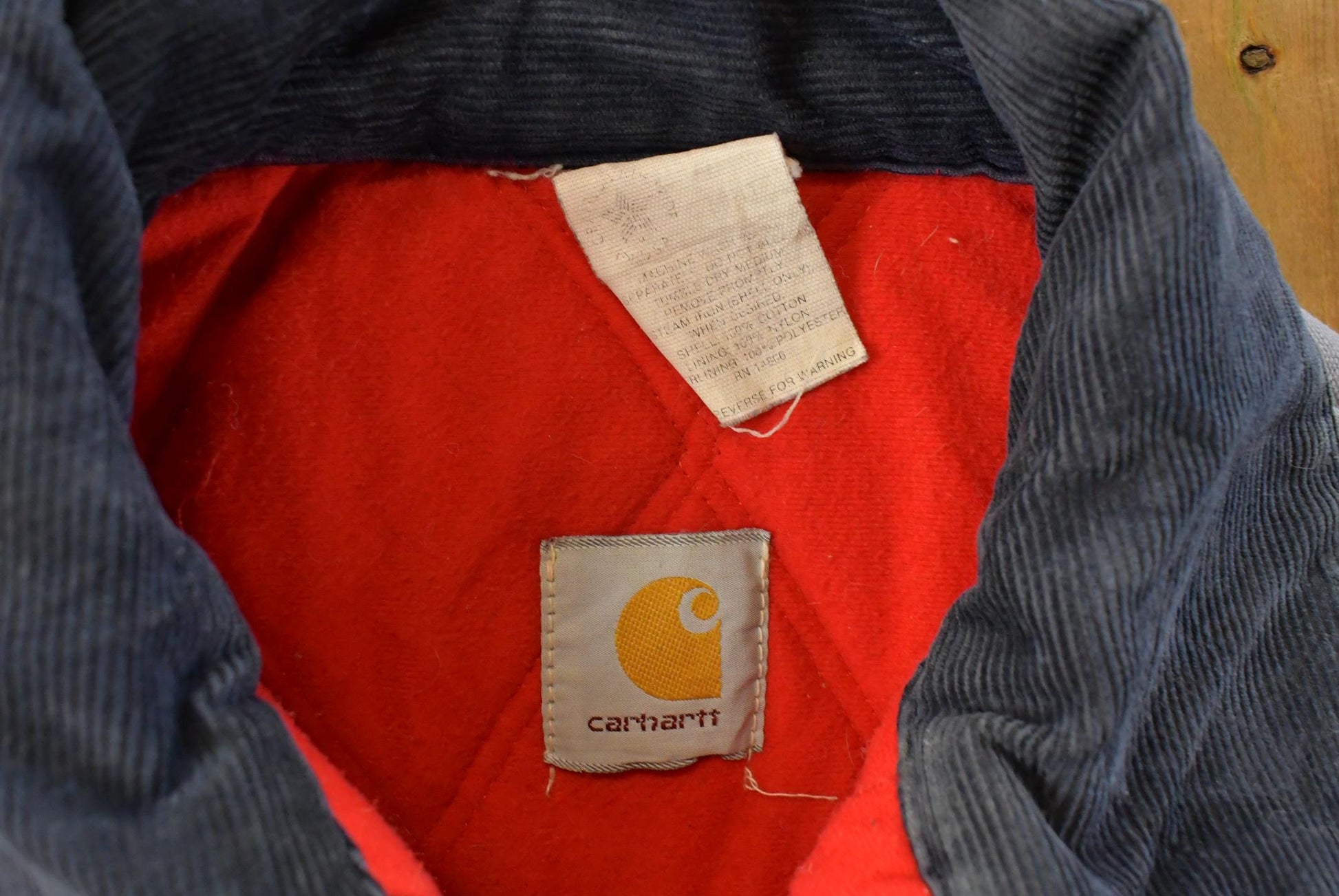 Vintage 1990s Carhartt Santa Fe Canvas Jacket Men's Small / Distressed Sun Faded / Workwear / 90s Work Jacket / Made in USA from propervintagecanada