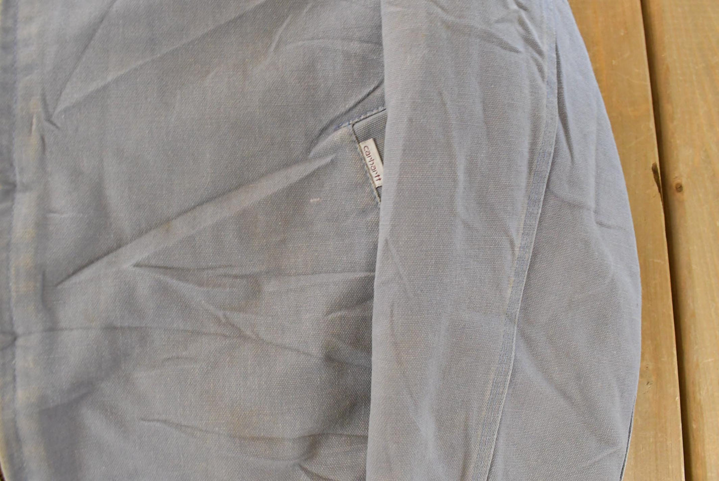 Vintage 1990s Carhartt Santa Fe Canvas Jacket Men's Small / Distressed Sun Faded / Workwear / 90s Work Jacket / Made in USA from propervintagecanada