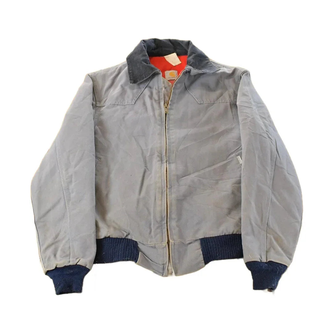 Vintage 1990s Carhartt Santa Fe Canvas Jacket Men's Small / Distressed Sun Faded / Workwear / 90s Work Jacket / Made in USA from propervintagecanada