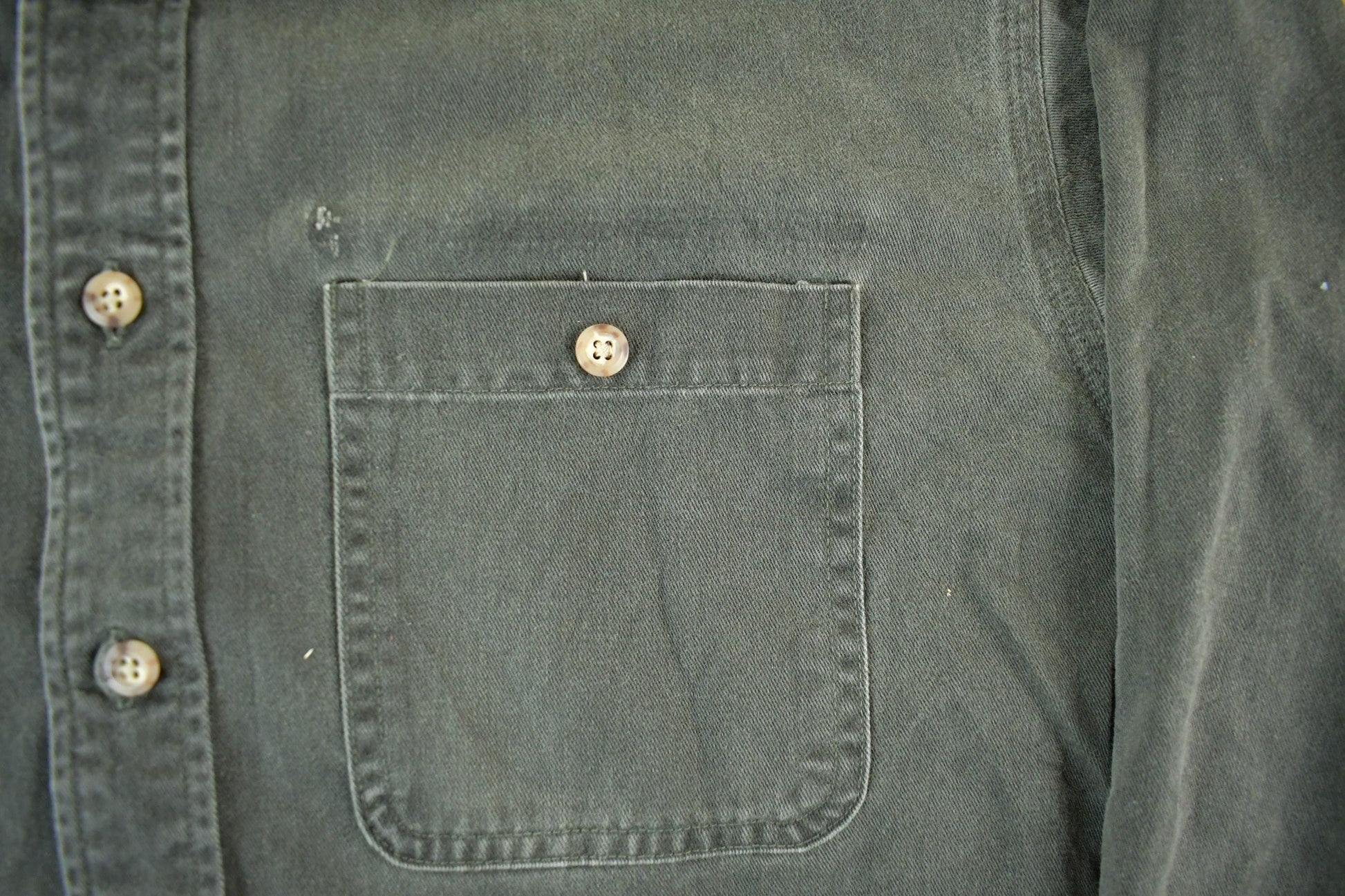 Vintage 1990s Carhartt Sun Faded Button Up Shirt Men's L from propervintagecanada