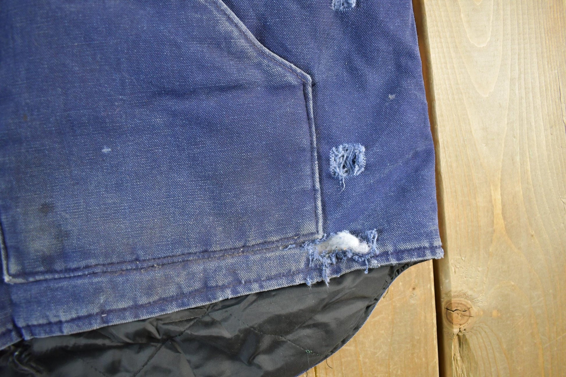 Vintage 1990s Carhartt Sun Faded Distressed Vest Jacket Mens XL from propervintagecanada