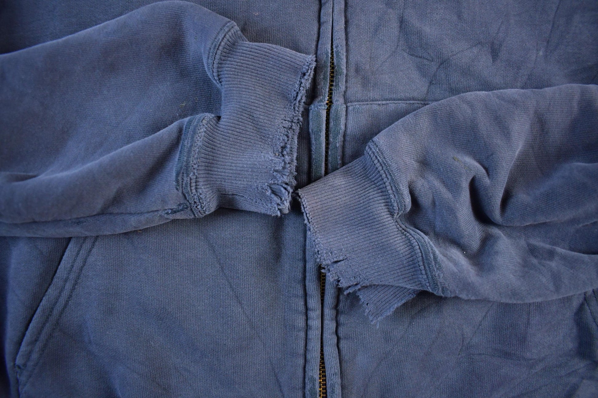Vintage 1990s Carhartt Sun Faded Distressed Zip Up Hoodie Men's Large from propervintagecanada