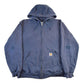 Vintage 1990s Carhartt Sun Faded Distressed Zip Up Hoodie Men's Large from propervintagecanada