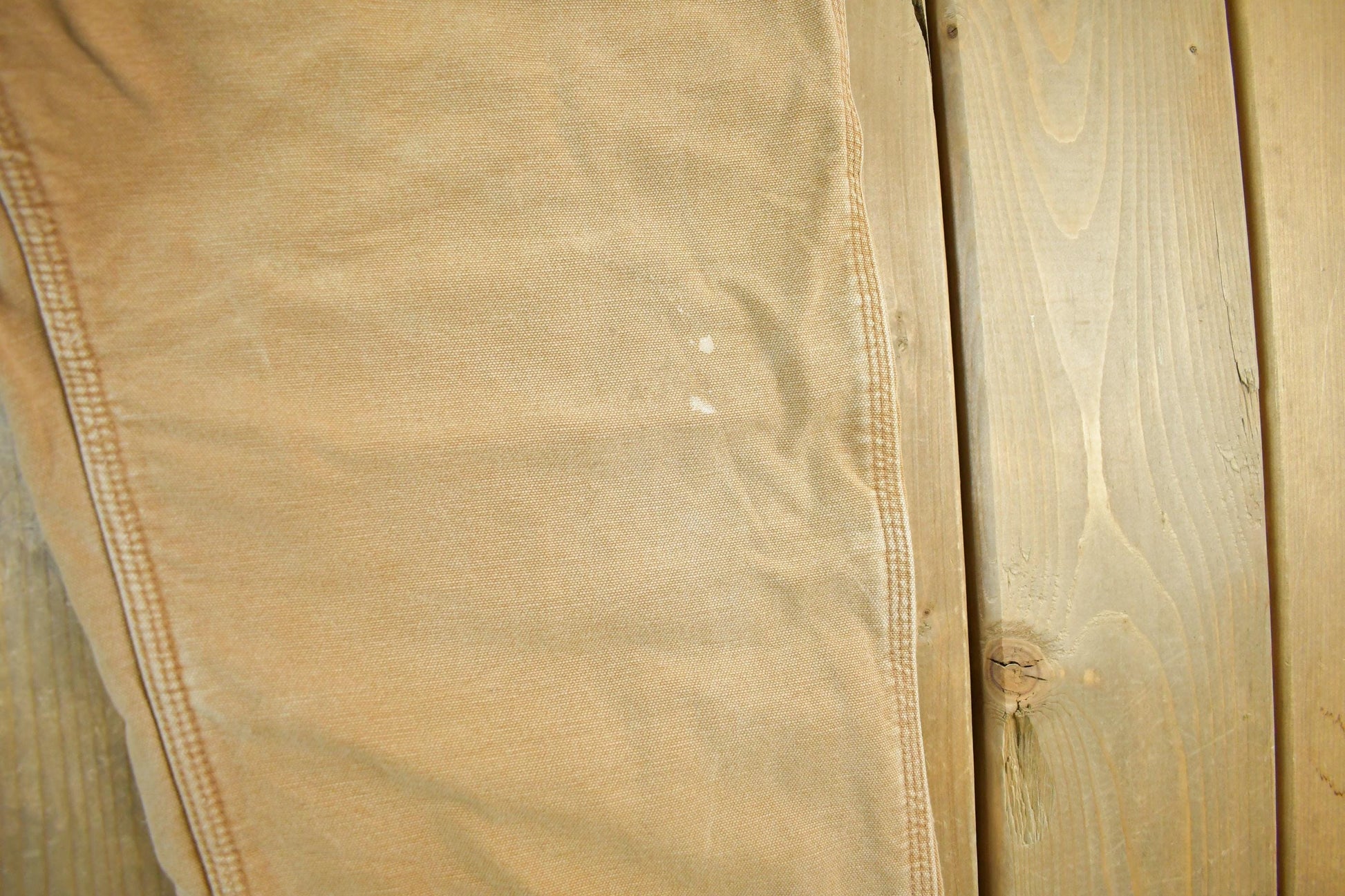 Vintage 1990s Carhartt Tan Canvas Blanket Lined Work Pants Men's Medium 34 x 30 from propervintagecanada