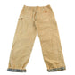 Vintage 1990s Carhartt Tan Canvas Blanket Lined Work Pants Men's Medium 34 x 30 from propervintagecanada
