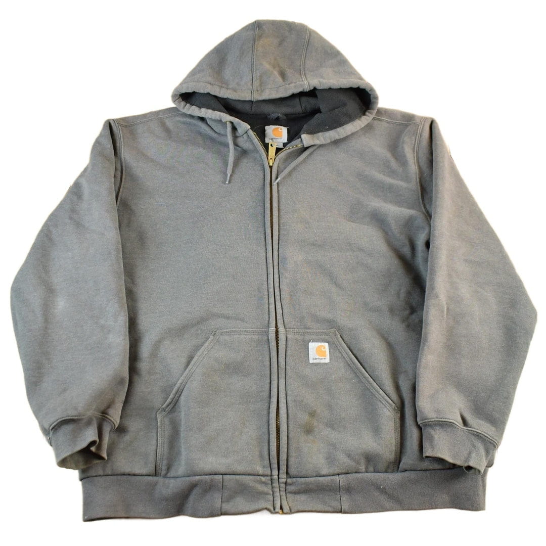 Vintage 1990s Carhartt Thermal Lined Heavy Weight Zip Up Hoodie Men's XL from propervintagecanada