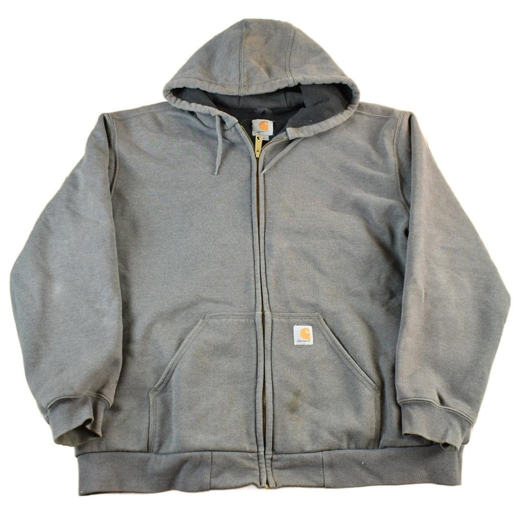 Vintage 1990s Carhartt Thermal Lined Heavy Weight Zip Up Hoodie Men's XL from propervintagecanada