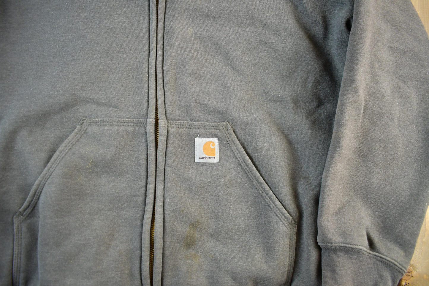 Vintage 1990s Carhartt Thermal Lined Heavy Weight Zip Up Hoodie Men's XL from propervintagecanada
