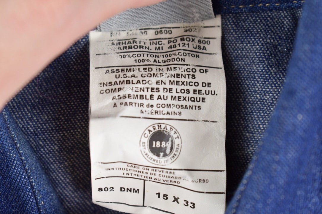 Vintage 1990s Carhartt Western Work Button Up Shirt Men's Large from propervintagecanada
