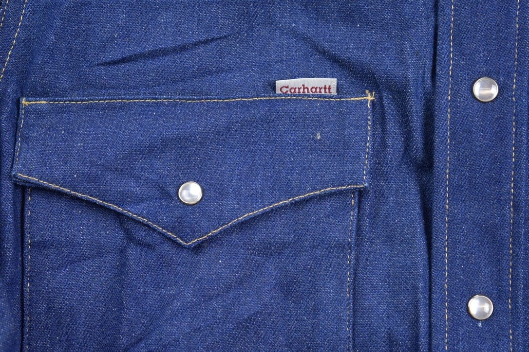 Vintage 1990s Carhartt Western Work Button Up Shirt Men's Large from propervintagecanada