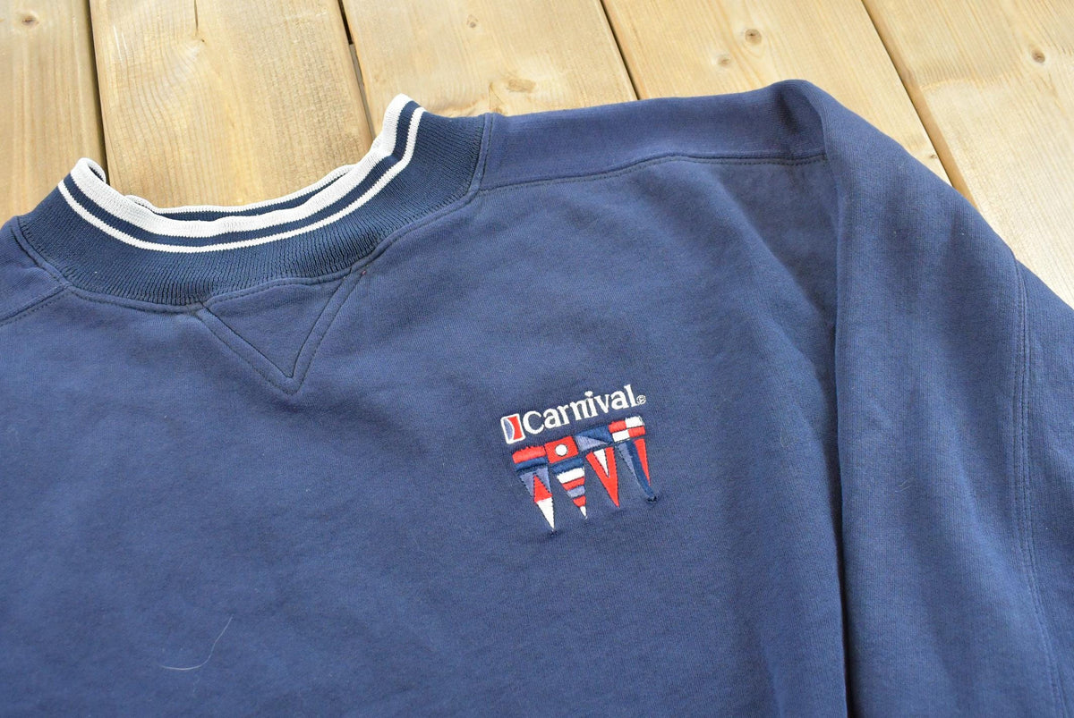 Vintage 1990s Carnival Cruise Line Crewneck Sweatshirt Men's L from propervintagecanada