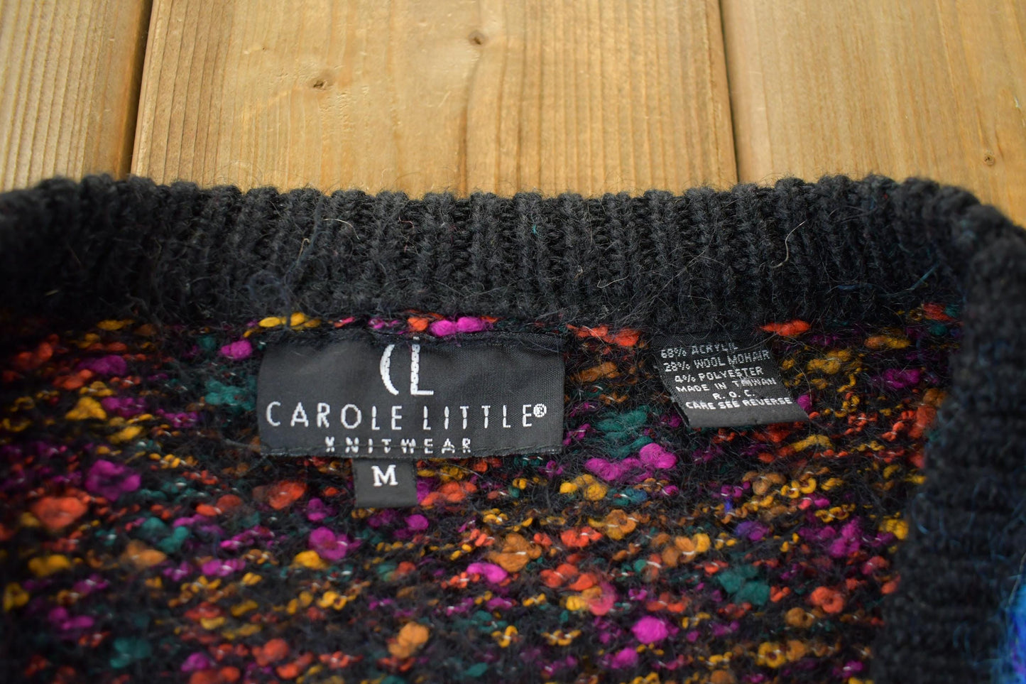 Vintage 1990s Carole Little Mohair Knit Cardigan Sweater Women's M from propervintagecanada