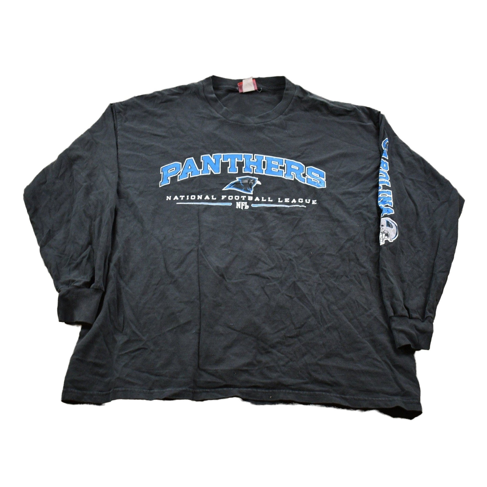 Vintage 1990s Carolina Panthers NFL Long Sleeved T-Shirt Men's 2XL from propervintagecanada