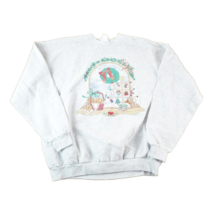 Vintage 1990s Cartoon Christmas Morning Crewneck Sweatshirt Mens XXL from propervintagecanada