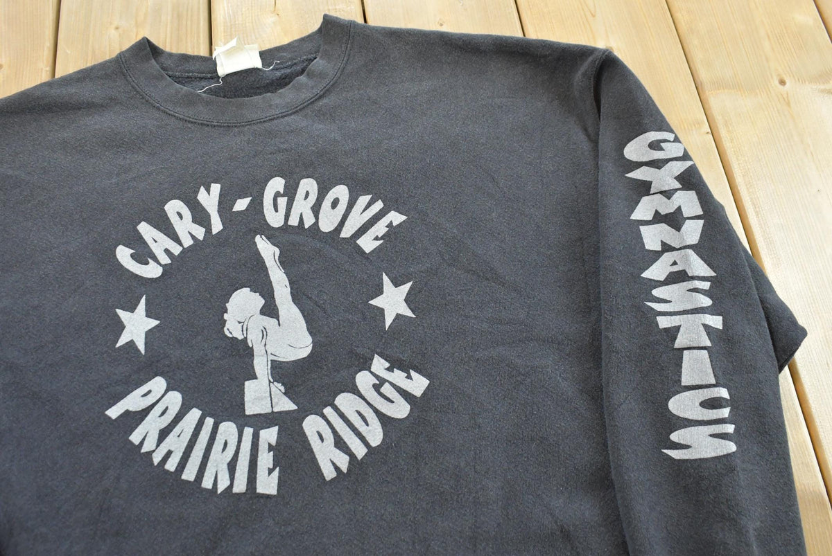 Vintage 1990s Cary-Grove Prairie Ridge Gymnastics Crewneck Sweatshirt Men's L from propervintagecanada