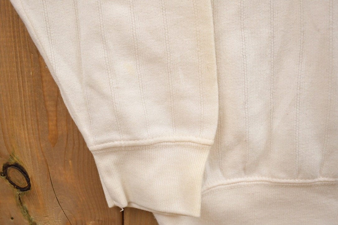 Vintage 1990s Casual News Blank White Crewneck Sweatshirt Men's Medium from propervintagecanada