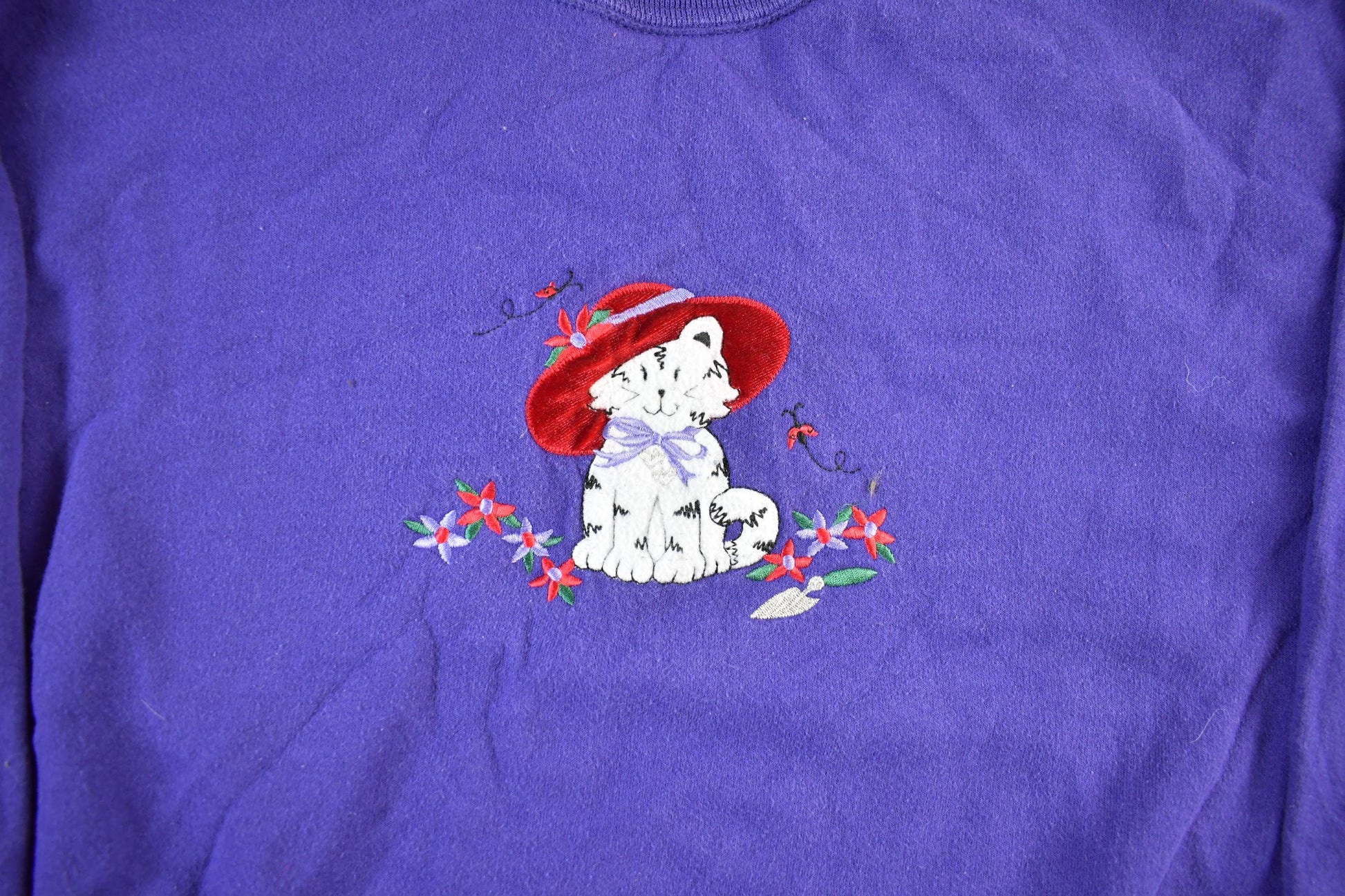 Vintage 1990s Cat Cute Grandma Crewneck Sweater Women's 2X from propervintagecanada