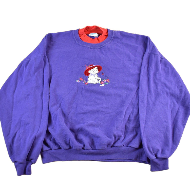 Vintage 1990s Cat Cute Grandma Crewneck Sweater Women's 2X from propervintagecanada