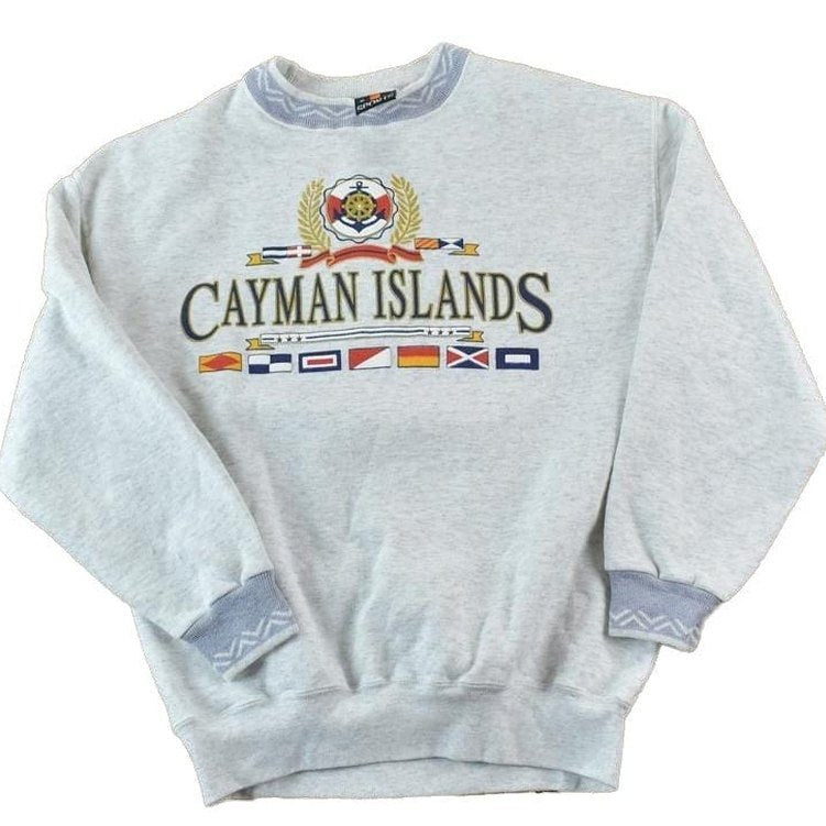 Vintage 1990s Cayman Island Crewneck Sweatshirt Made In USA Men's M from propervintagecanada