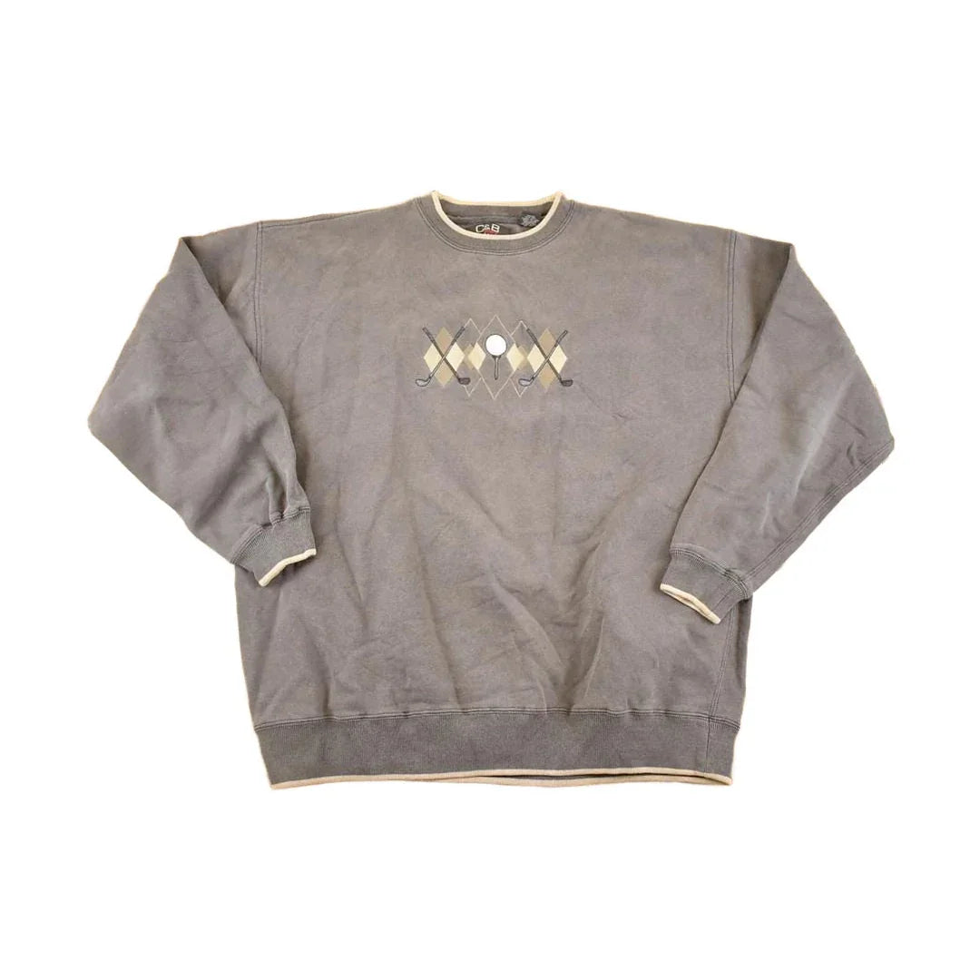 Vintage 1990s CB Sport Golfing Embroidered Souvenir Crewneck Sweatshirt Men's XL from propervintagecanada
