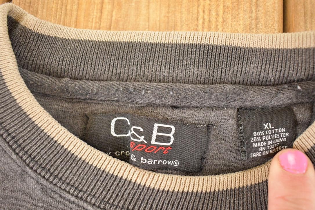 Vintage 1990s CB Sport Golfing Embroidered Souvenir Crewneck Sweatshirt Men's XL from propervintagecanada