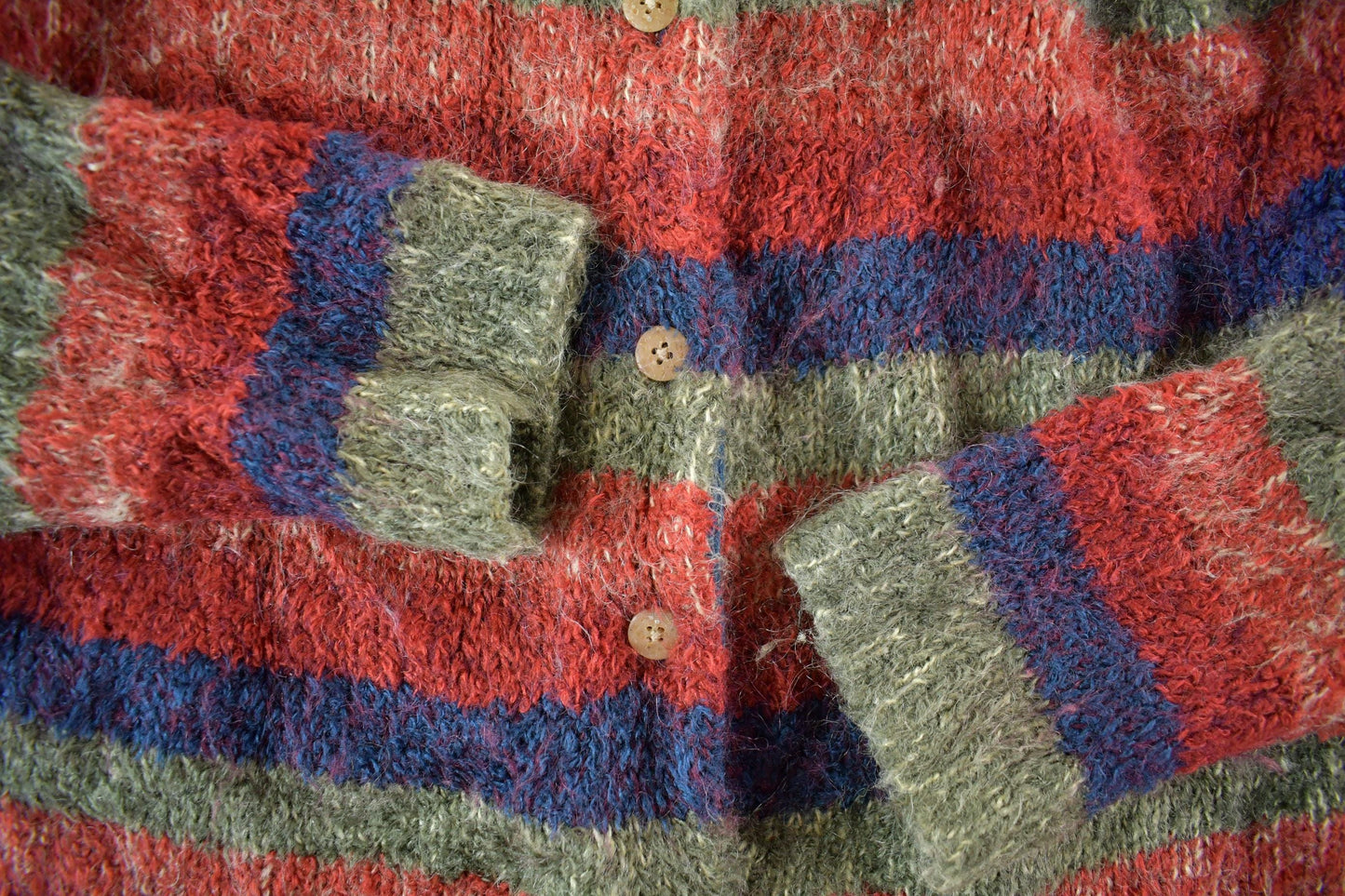 Vintage 1990s CC Hughes Mohair Knit Cardigan Sweater Women's Medium from propervintagecanada