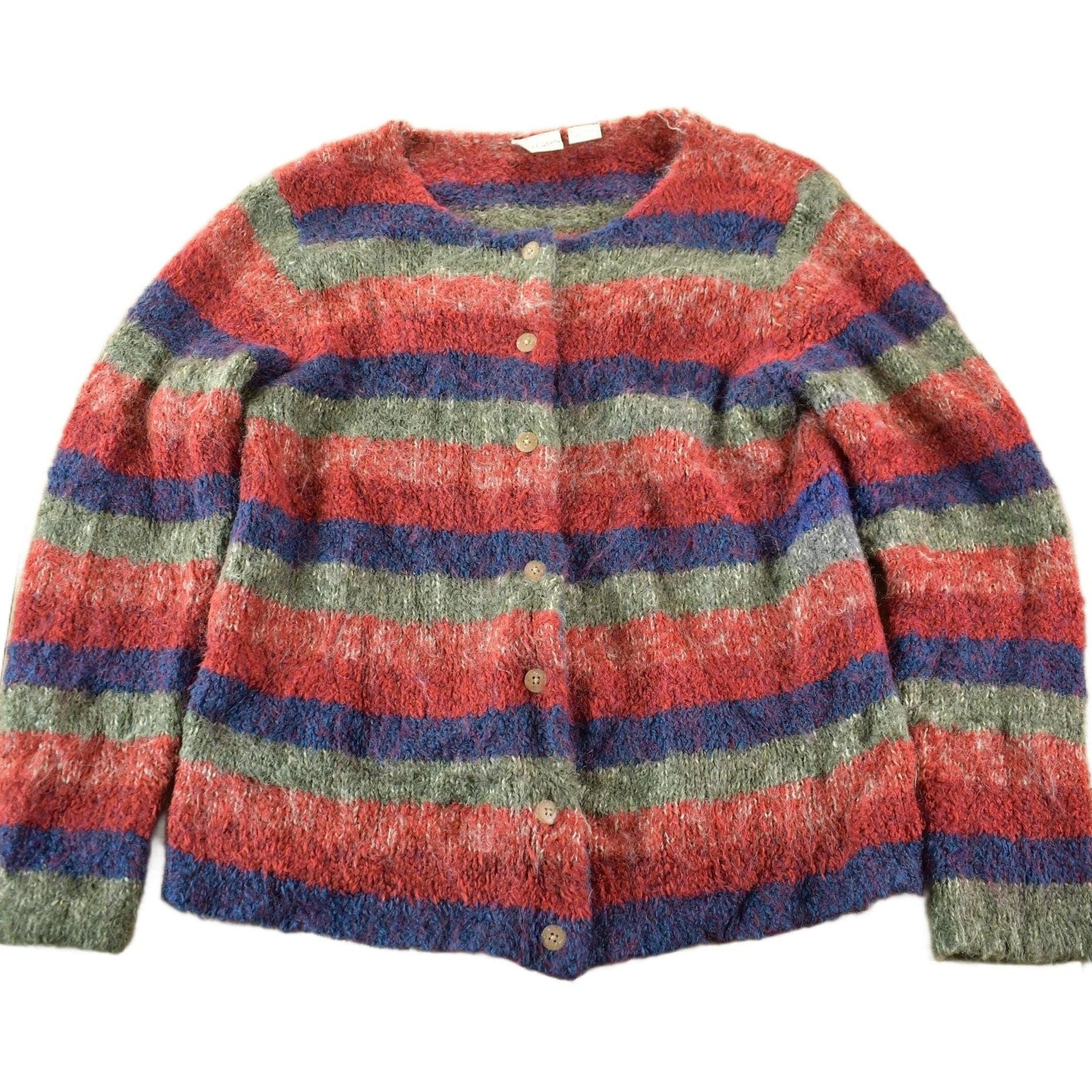 Vintage 1990s CC Hughes Mohair Knit Cardigan Sweater Women's Medium from propervintagecanada