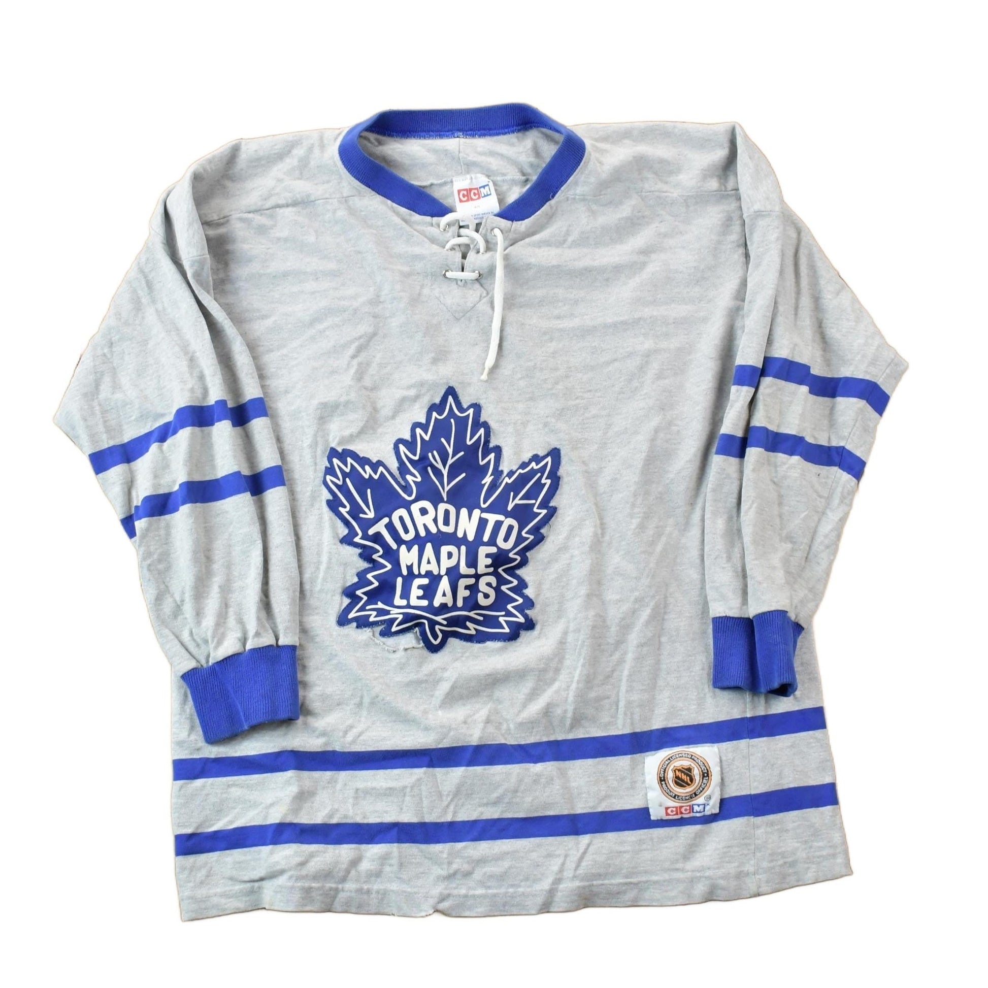 Vintage 1990s CCM Toronto Maple Leafs NHL Hockey Crewneck Sweatshirt Men's Large from propervintagecanada