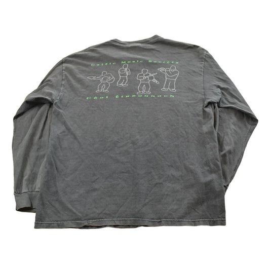 Vintage 1990s Celtic Music Society Long Sleeve Graphic T Shirt Mens L from propervintagecanada