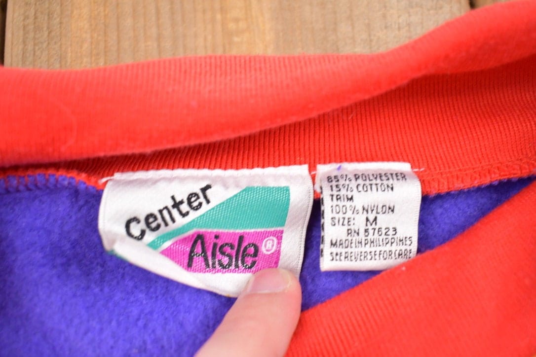 Vintage 1990s Center Aisle Bright Colourful Crewneck Sweater Men's Small from propervintagecanada