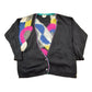Vintage 1990s Cervelle Abstract Pattern Knit Cardigan Sweater Men's XL from propervintagecanada