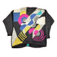 Vintage 1990s Cervelle Abstract Pattern Knit Cardigan Sweater Men's XL from propervintagecanada