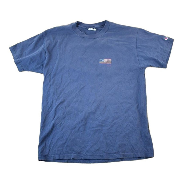 Vintage 1990s Champion American Flag Souvenir Single Stitch Graphic Print T-Shirt Men's XL from propervintagecanada