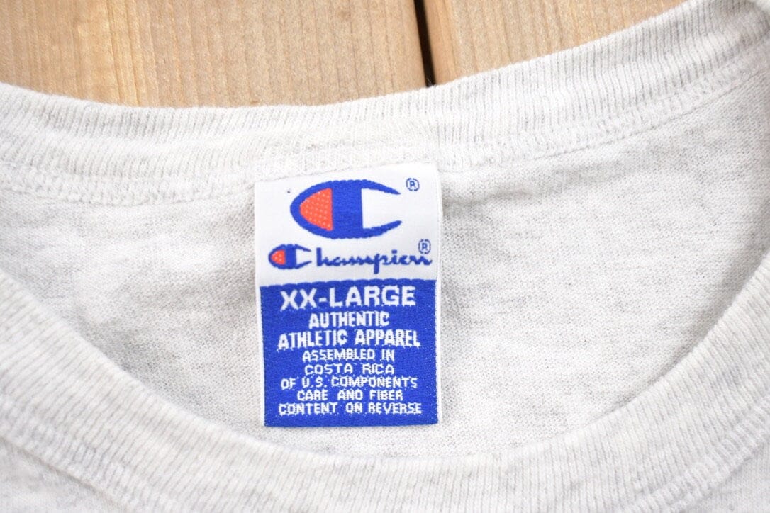 Vintage 1990s Champion Blank Crewneck Sweatshirt Men's XL from propervintagecanada