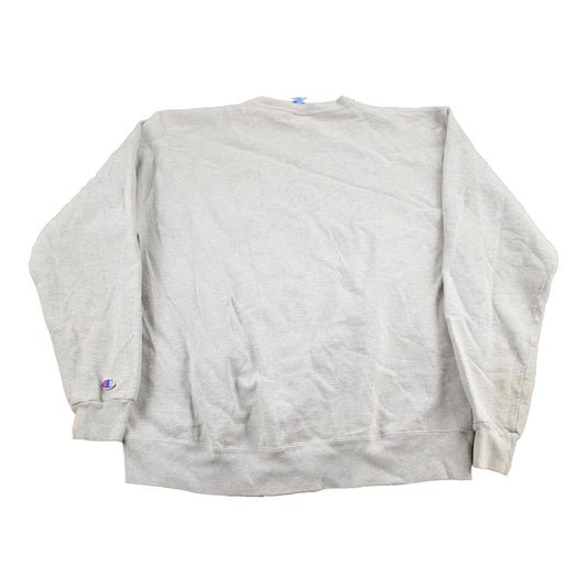 Vintage 1990s Champion Blank Grey Crewneck Sweatshirt Men's 2XL from propervintagecanada